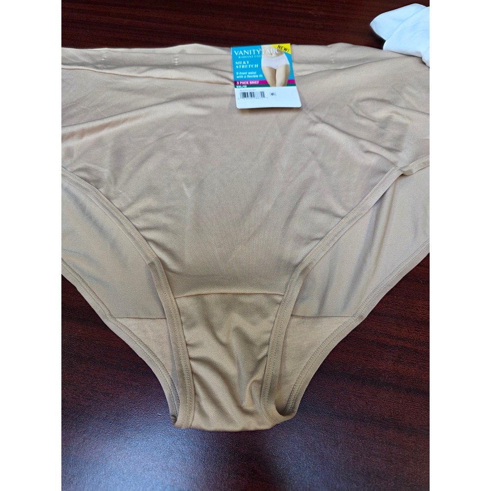 Vanity Fair Radiant Collection Silky Stretch 3 Pack Briefs V-Front Size 12 5XL - Picture 7 of 8